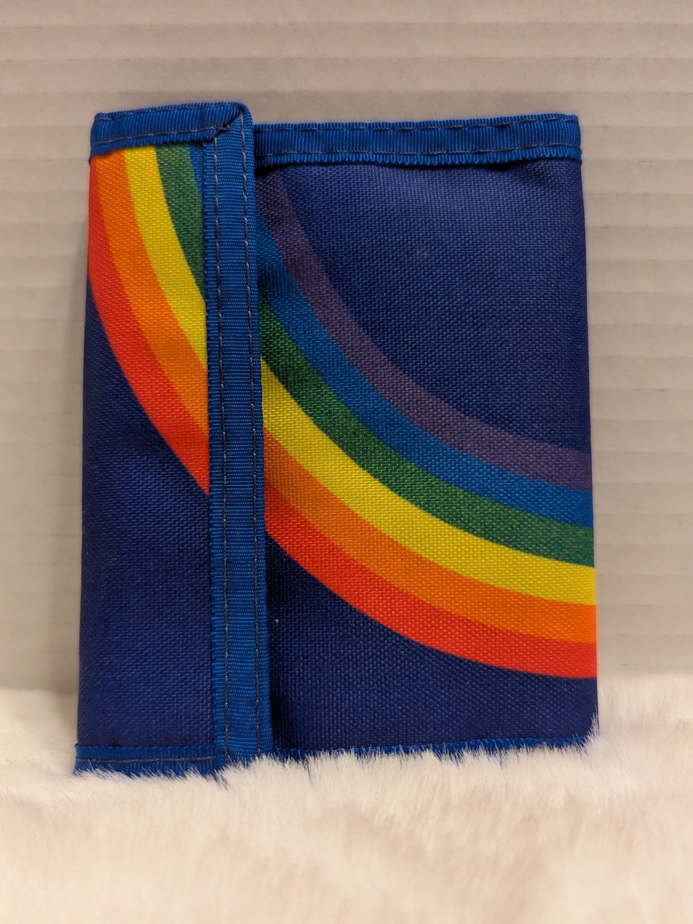 Vintage Rainbow Brand Nylon Tri-Fold Wallet